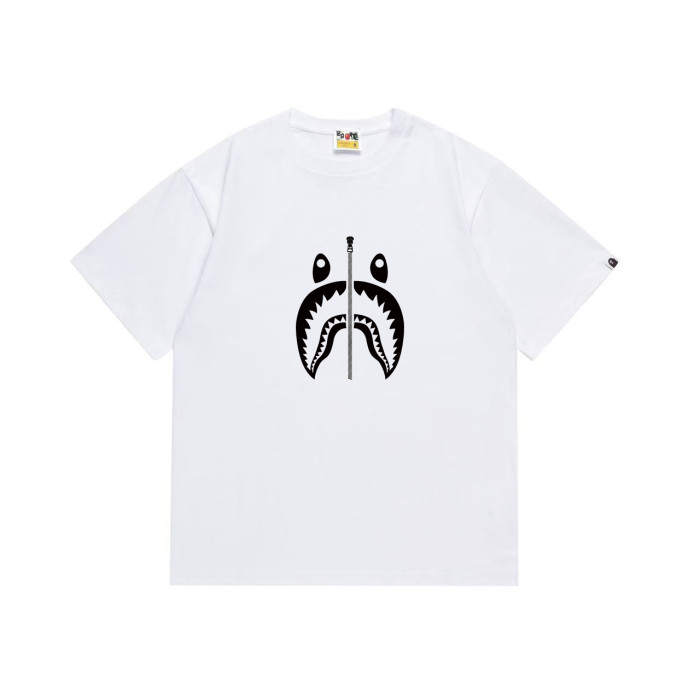 Minimalist White Shark Graphic T-Shirt 2 colors 29051342