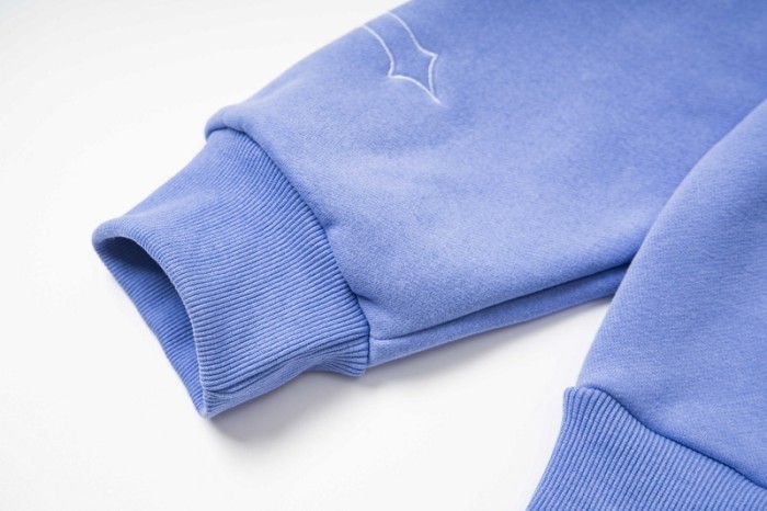 American Street Style Fleece Letter Print And Sleeve Embroidery Lined Hoodie 2 colors 29077743