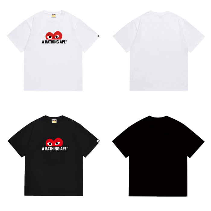 Ape Head Heart  A BATHING APE  Print T-shirt 2 colors 29053667
