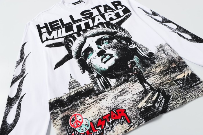 Mechanical Sense Deity Print Long Sleeve T-Shirt 2 colors 28704406