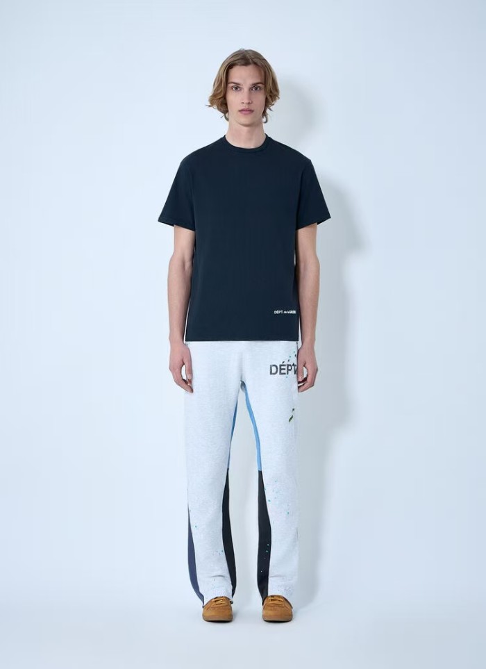 [Big & Tall for weights up to 260 lbs]1:1 quality version Bleached Gray Hand-Painted Splicing Casual Pants 28971601