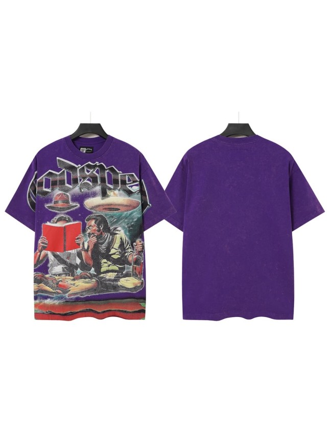 UFO Western Cowboy Hat Print Washed Tee 29098132