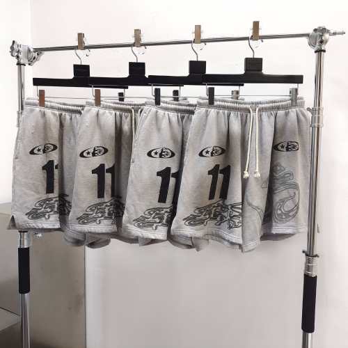 [Big & Tall for weights up to 260 lbs]1:1 quality version 28194026 Abraded Printed Distressed Shorts with NFC tag