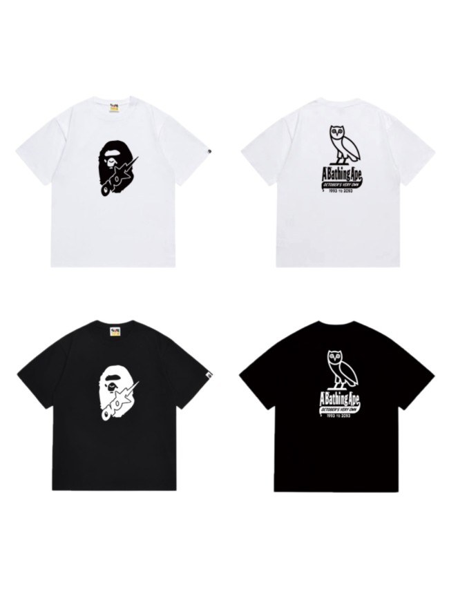 OVO Ape Head Owl Lightning Print T-Shirt 2 colors 29051414