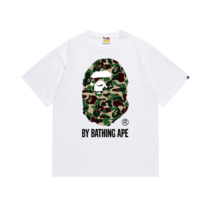 Classic ABC Camouflage Ape Big Head Letter Print Tee 6 colors