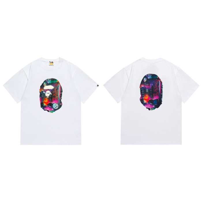 28270607 Checkered Graffiti Dazzle Ape Head Print Tee 28 colors