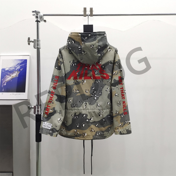 [Big & Tall for weights up to 260 lbs]1:1 quality version bubble desert camouflage letter-printed hoodie