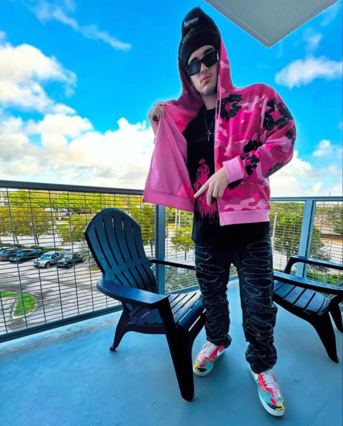 Zipper Style Camouflage Cotton Wreath Hoodie & Pants set 5 colors