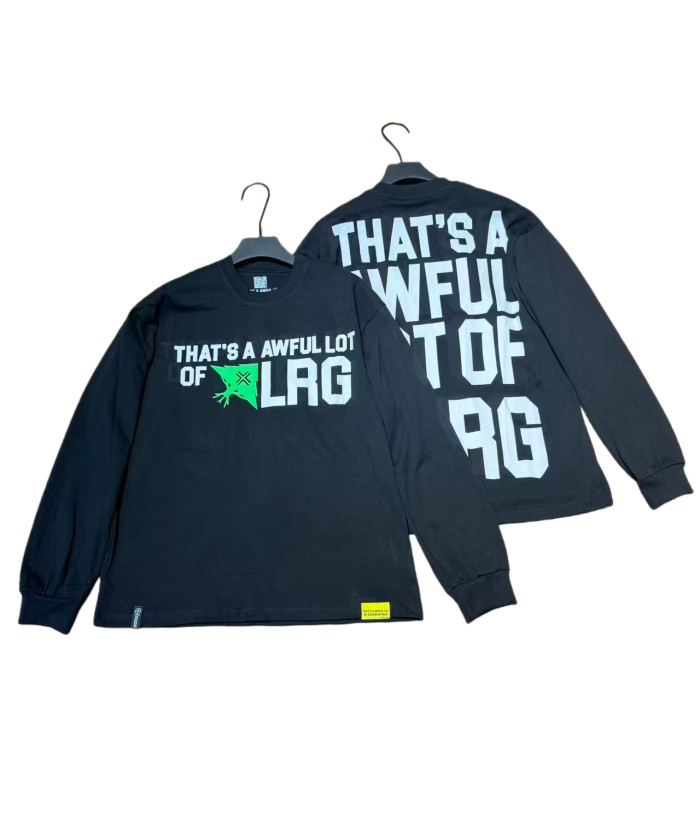 Color-Blocked Alphabet Green Pattern Print Long Sleeve T-Shirt  28673476