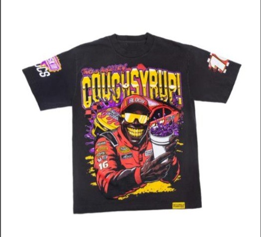 28302981 Racing Spray Paint Portrait Print Tee 2 colors