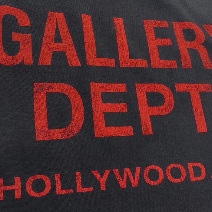 [Big & Tall for weights up to 260 lbs]1:1 quality version Red-Letter Print Basic Washed Black Tee 28677358