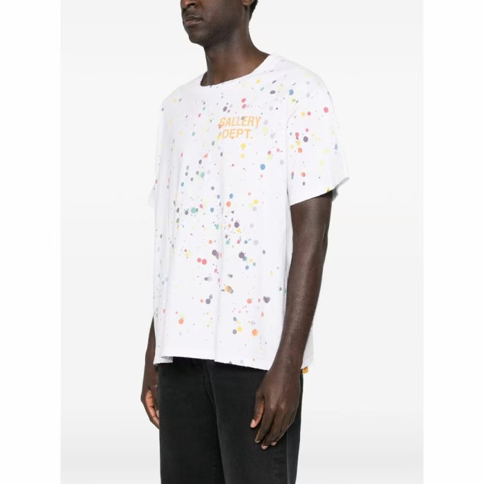 [Big & Tall for weights up to 220 lbs]1:1 quality version Colorful Splatter Graffiti Print Tee 29045591