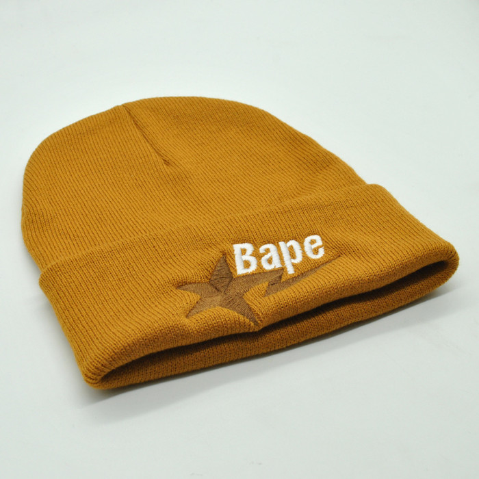 Lightning Star Letter Embroidered Knit Beanie 9 colors