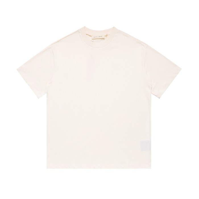 small back embroidered logo, heavyweight pure cotton basic couple's T-shirt 3 colors 29053783