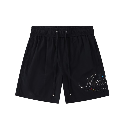 Rhinestone Logo With Colorful Tiny Diamonds Woven Shorts 29052429