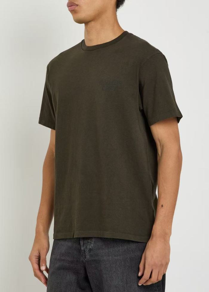 [Big & Tall for weights up to 220 lbs]1:1 quality version Black Letter Dark Brown Basic Print Tee 29033205