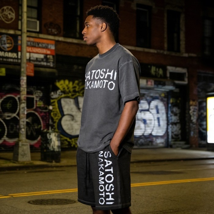 Letter Printed Drawstring Casual Washed Shorts 29082412