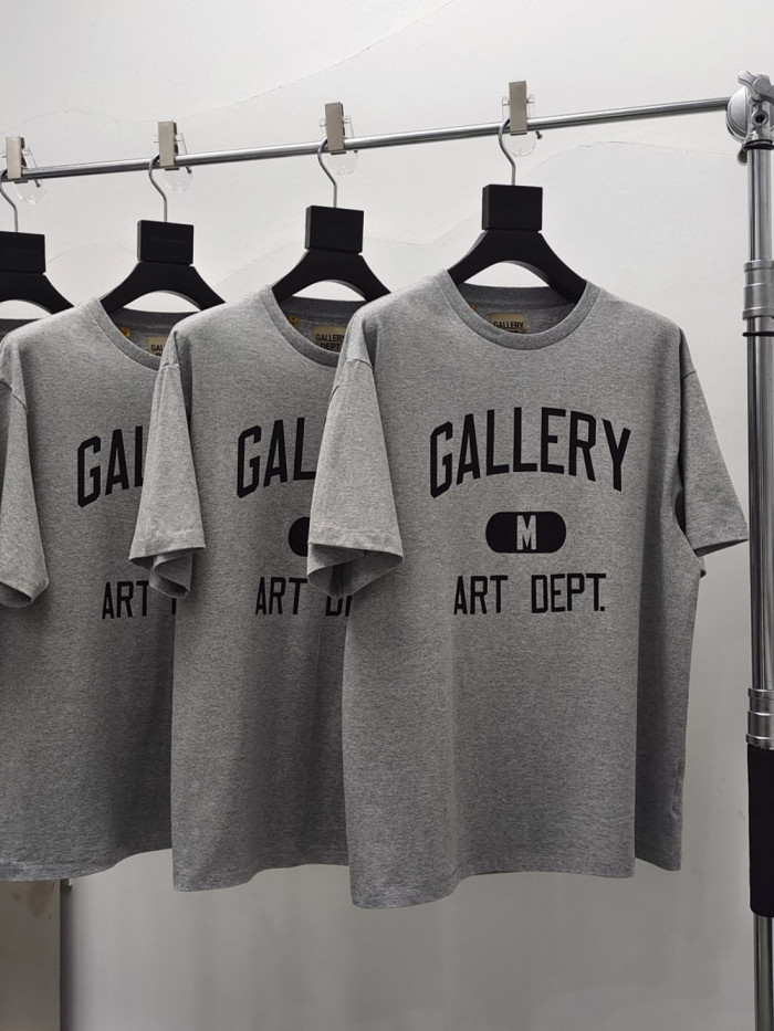 [Big & Tall for weights up to 260 lbs]1:1 quality version Classic Bold Lettering Iron Gray Short Sleeve Tee