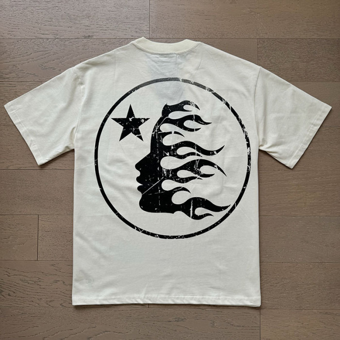Standing Man Flame Brain Skull Print Tee 2 colors