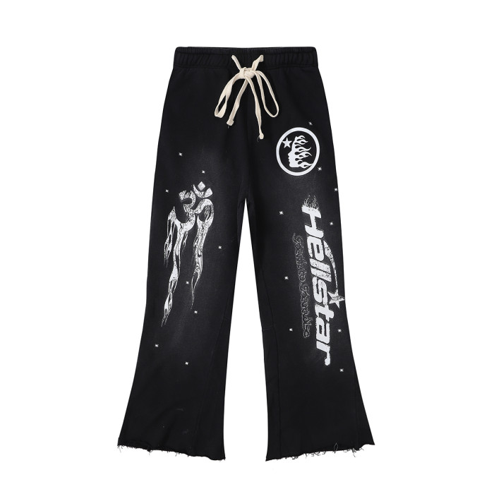 Logo Star Print Washed Version Hoodie & pants set 28624690