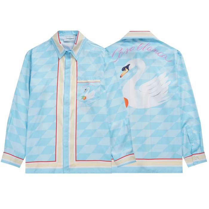 Bright Pattern Resort Style Printed Long Sleeve Shirt 55 colors 29105585
