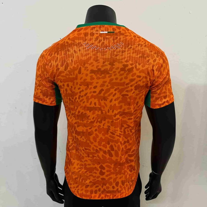 2026/2027 Ivory Coast Orange Leopard Print Home Authentic Jersey 29082272