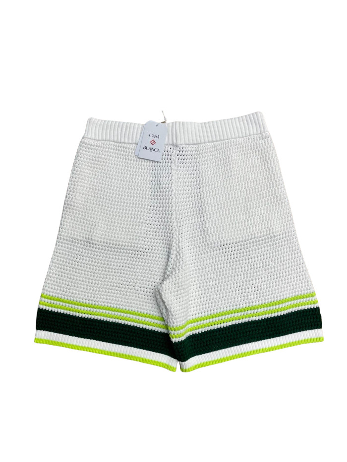 1:1 quality version 28320056 Gradient Green Knit Polo Shirt & Shorts Set