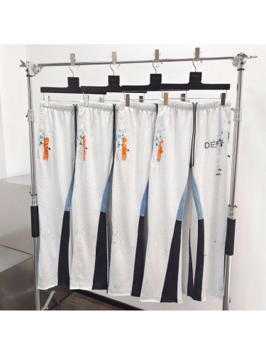 [Big & Tall for weights up to 260 lbs]1:1 quality version Bleached Gray Hand-Painted Splicing Casual Pants 28971601