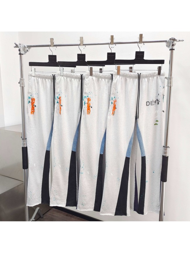 [Big & Tall for weights up to 260 lbs]1:1 quality version Bleached Gray Hand-Painted Splicing Casual Pants 28971601