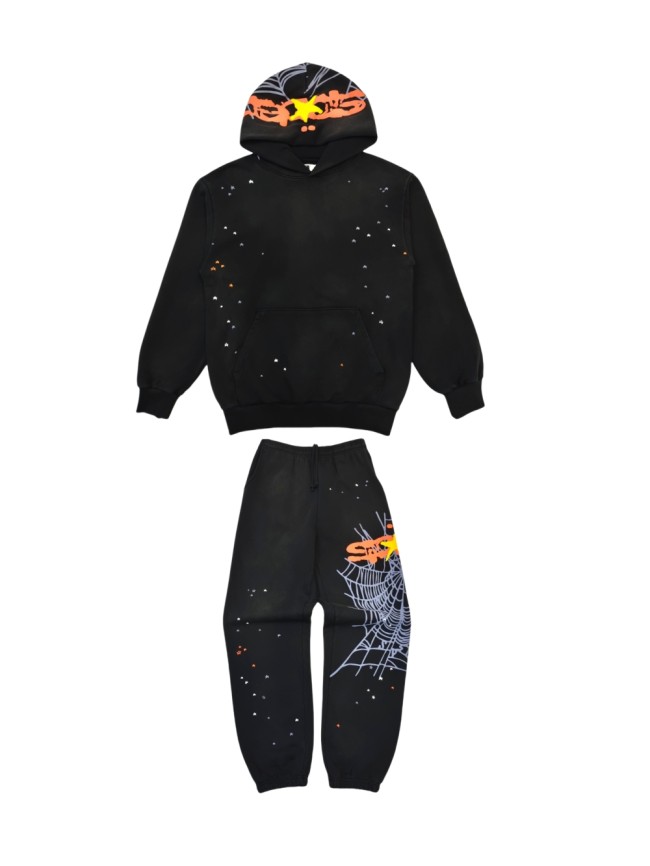 1:1 quality version 27998677 Gray Mesh Printed Hoodie & Pants Set