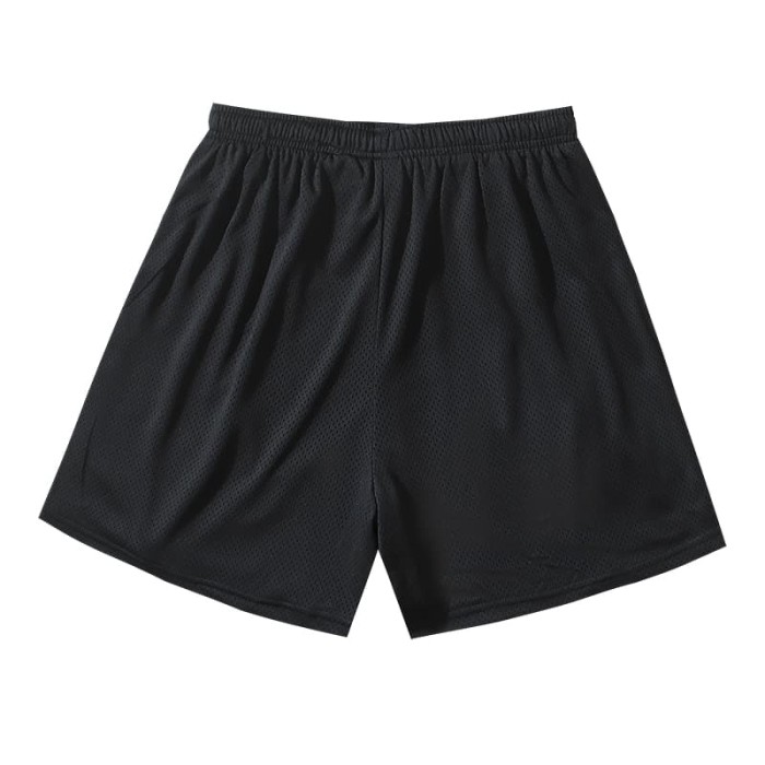 Black And White Flame Print Mesh Shorts 2 colors 29035460