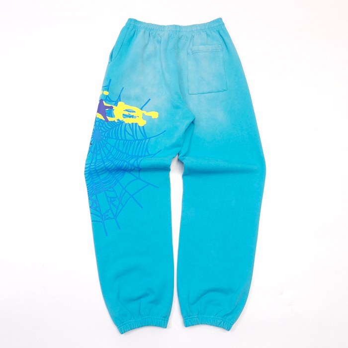 1:1 quality version 28303713 Hood Spiderweb Print Washed Version Hoodie & Pants Set 2 colors