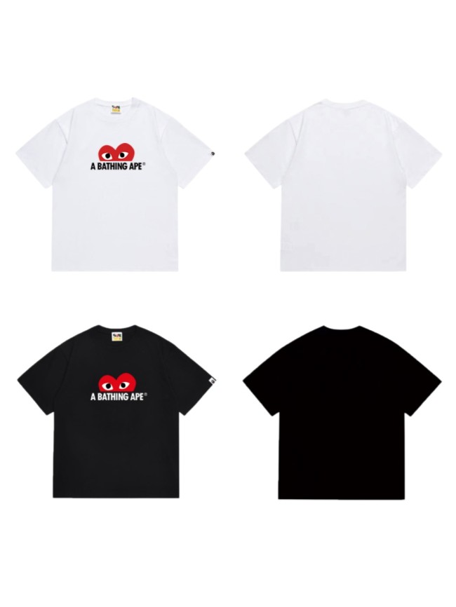Ape Head Heart A BATHING APE Print T-shirt 2 colors 29053667