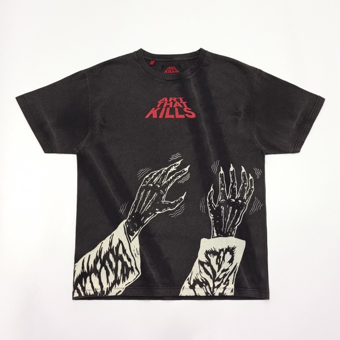 [Big & Tall for weights up to 260 lbs]1:1 quality version ART Red Label Letter White Bone Arm Print Tee