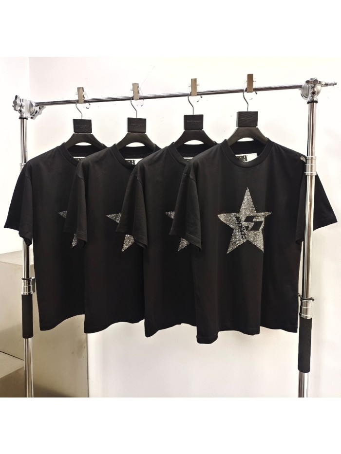 [buy more save more][Big & Tall for weights up to 220 lbs]1:1 quality version 28207194 Five-pointed star Thermal drilling Tee