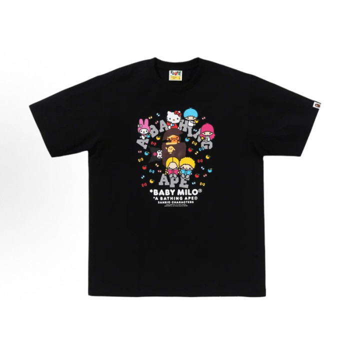 28199410 Hello Kitty & BABY MILO & Tom and Jerry Cartoon Collaboration printed tee 60 colors