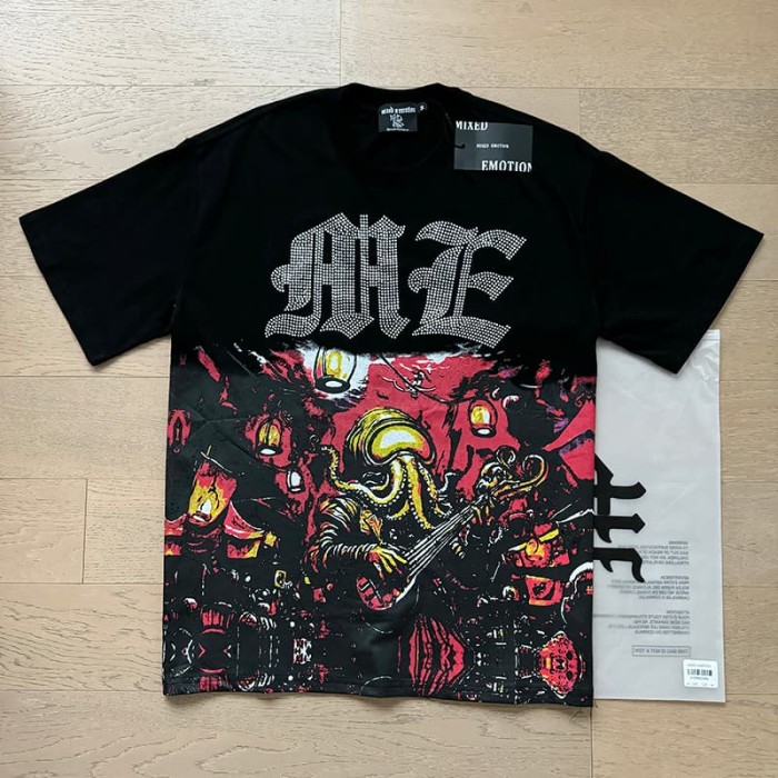Dark Rock Octopus Man Rhinestone Print Tee 2 colors 29105625