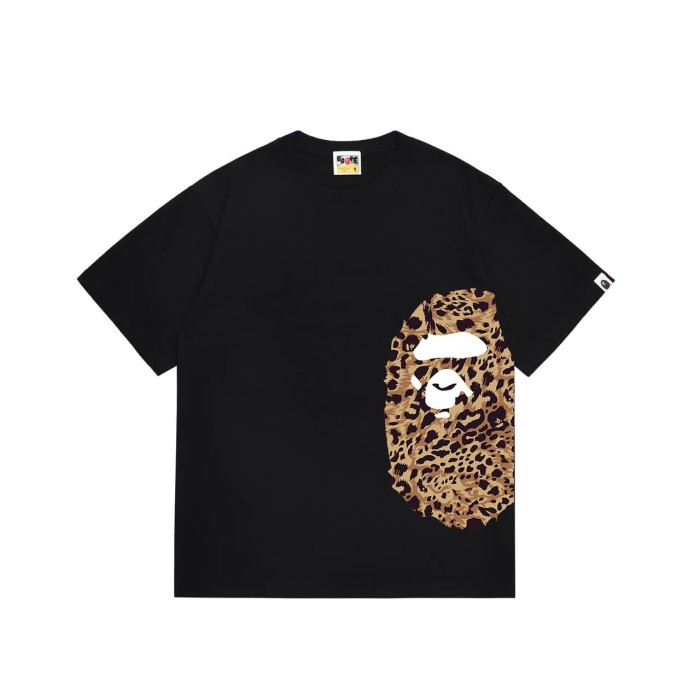 Leopard print ape head short sleeved  print T-shirt 2 colors 29053575