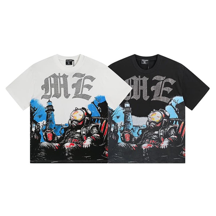 Lighthouse Diver Rhinestone Print Tee 2 colors 29105627