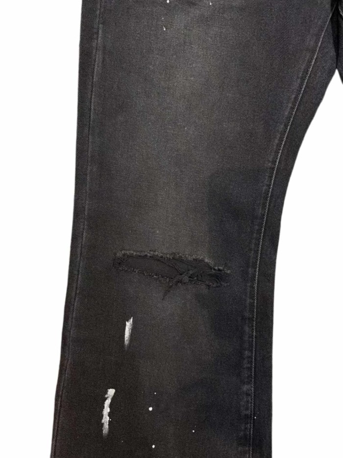 1:1 quality version  high street style black and grey vintage-style  jeans 29032878