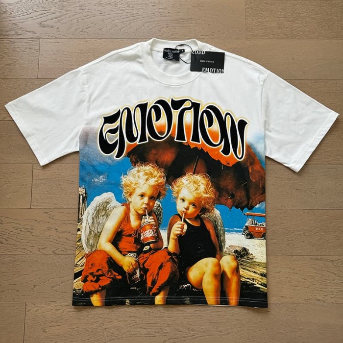 Beach Vacation Angel Soda Rhinestone Print Tee 29105629