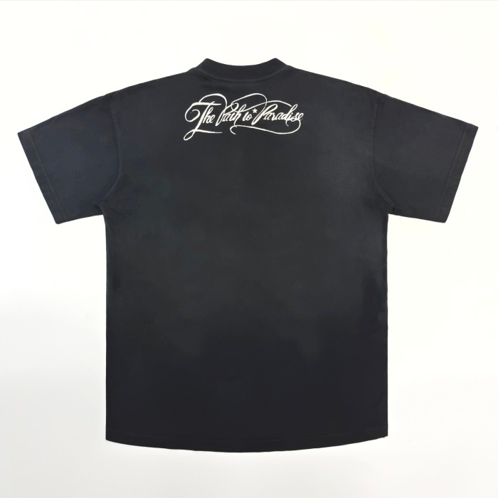 [Big & Tall for weights up to 260 lbs]1:1 quality version Chest small logo back lettering print Tee with NFC tag