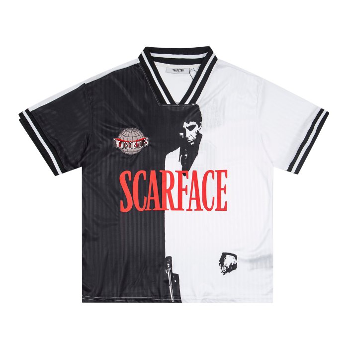Urban Streetwear Montana 83 Printed V-Neck Sports Jersey T-Shirt 29080605