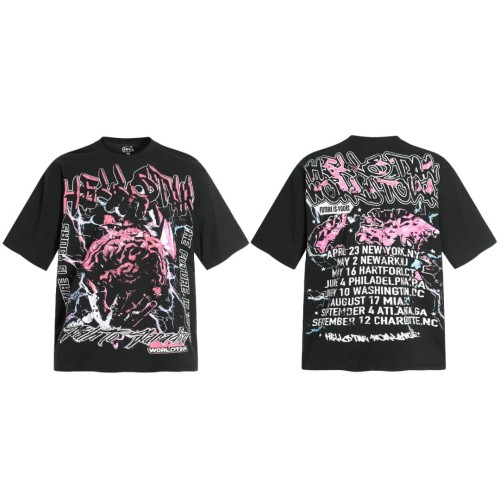 Pink Cyber Core Print Washed Tee 29090171