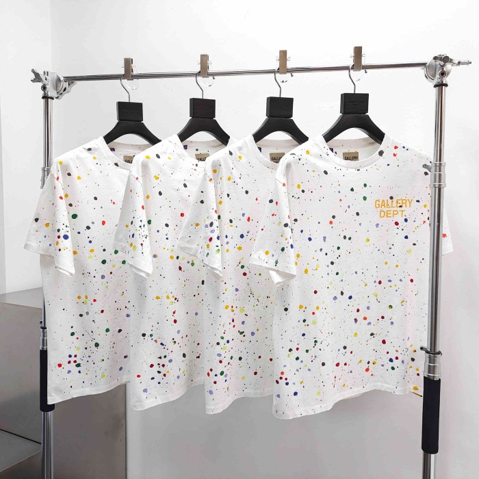 [Big & Tall for weights up to 220 lbs]1:1 quality version Colorful Splatter Graffiti Print Tee 29045591