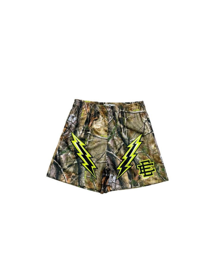 1:1 quality version Lightning & Dead Branches Print Mesh Shorts 3 colors 28893314
