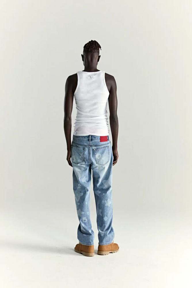 [Big & Tall for weights up to 220 lbs]1:1 quality version 28195415 Dark Logo Jeans 2 colors