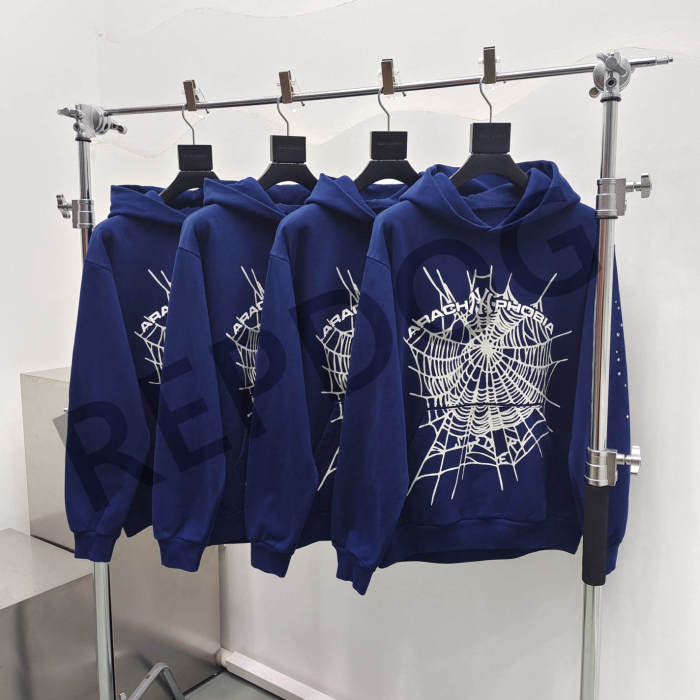 [Big & Tall for weights up to 220 lbs]1:1 quality version NY Spiderweb Little Star Print Hoodie & Pants Set