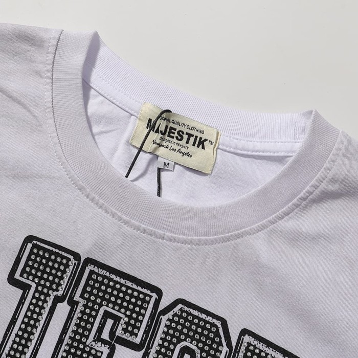 Eagle Rugby Player Hotfix Rhinestone Print Washed Tee 28874483