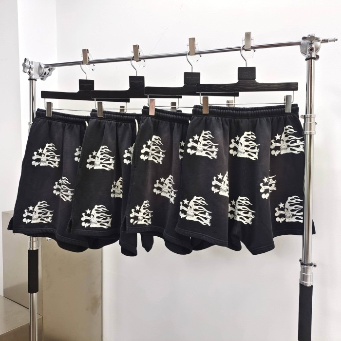 [Big & Tall for weights up to 260 lbs]1:1 quality version All-Over Skull Print Washed Shorts with NFC tag 28889901